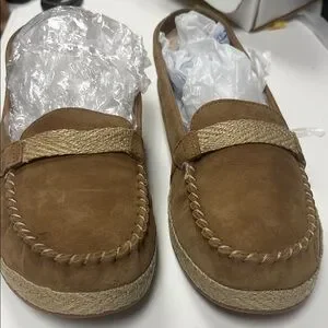 UGG | Shoes | Ugg Tan Suede Loafers With Woven Accent | Poshmark display picture 2